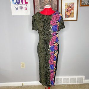 VNTG (80s/90s) bold print maxi dress 💚 Size Small 💚